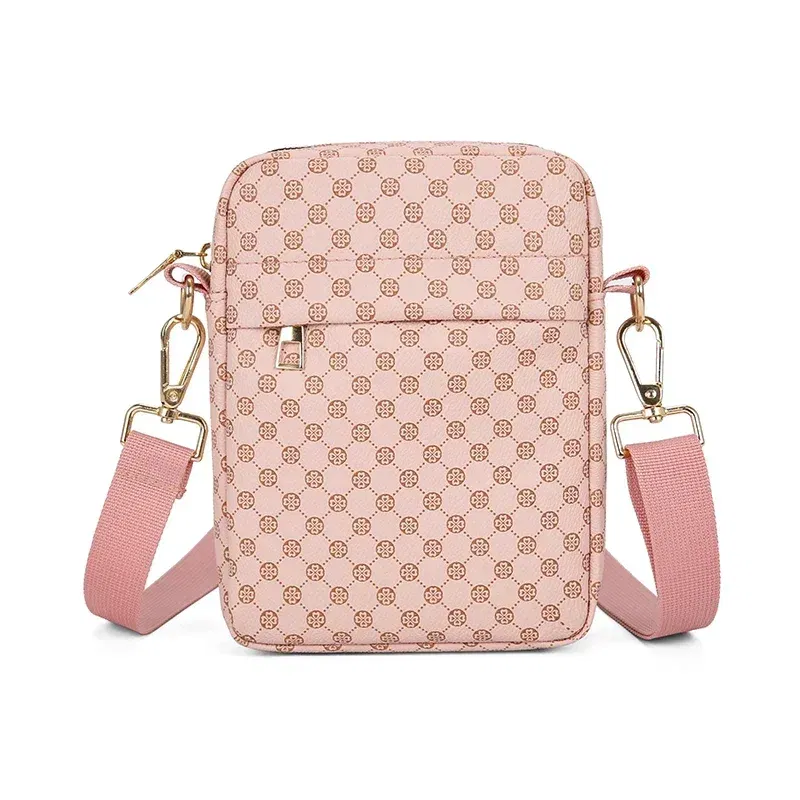 Color: Pink - VC Men's Classics Mini Shoulder Bag Coin Purses Lightweight PU Leather Shoulder Bags for Men Small Men Crossbody Bag