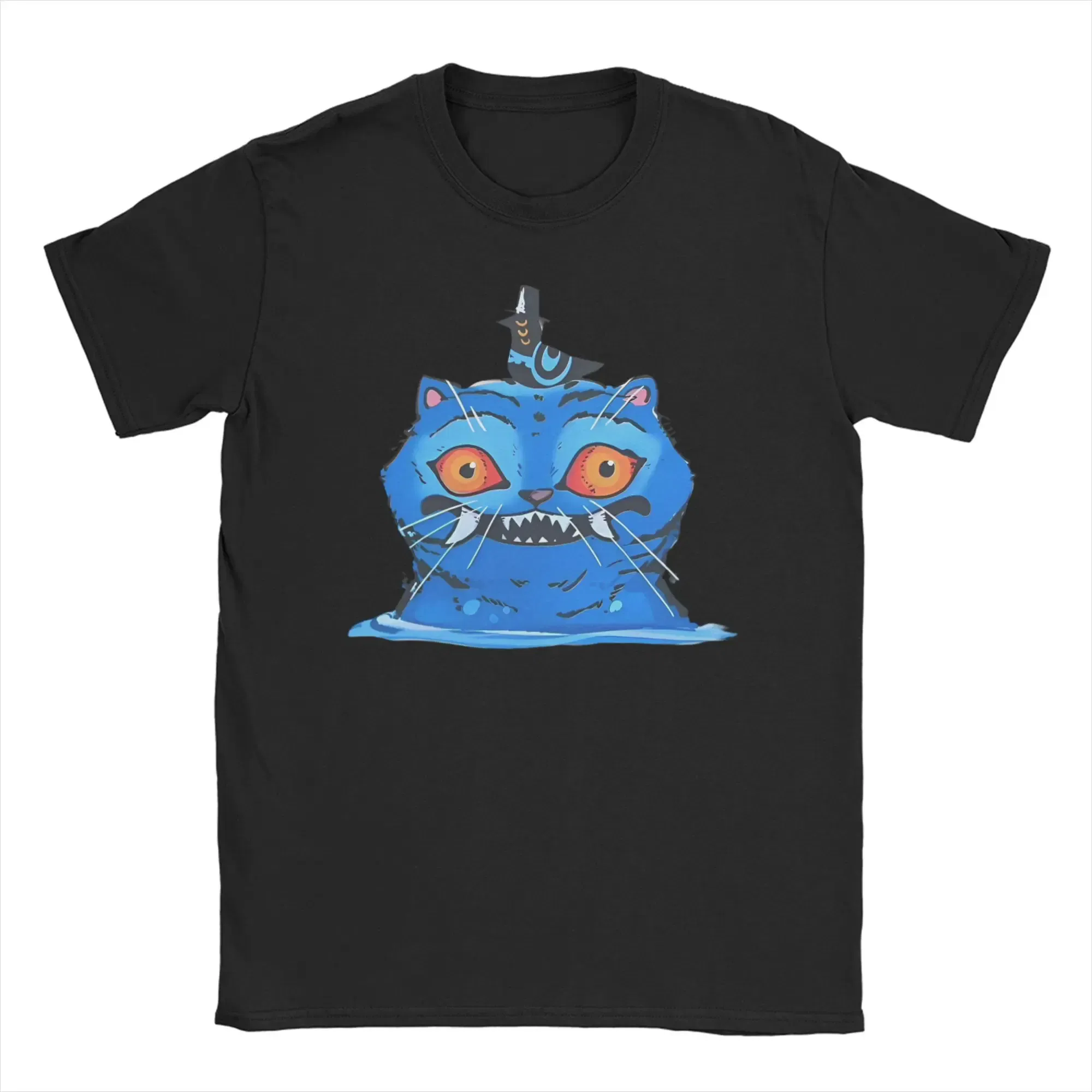 Color: Burgundy, Size: XL - Derpy Tiger Cat T Shirt Men Women's Cotton Unique T-Shirt Round Collar Huntrix Kpop Demon Hunters Tees Short Sleeve 4XL 5XL 6XL