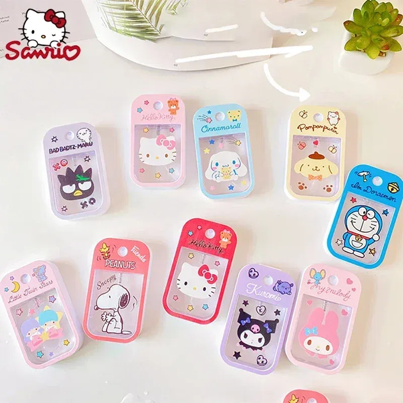 Color: Green - Hello Kitty Bottle Travel Perfume Refillable Sanrio Melody Alcohol Kawaii Kuromi Cinnamoroll Gifts Boys Kids Girls Childrens