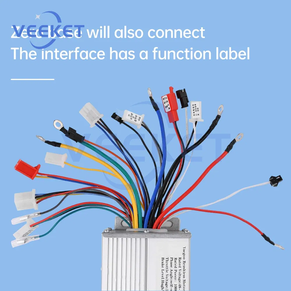 48V/72V 1000W~1500W Multifunction Electric Vehicle Controller Motor Speed Control Brushless Motor Governor with Protection