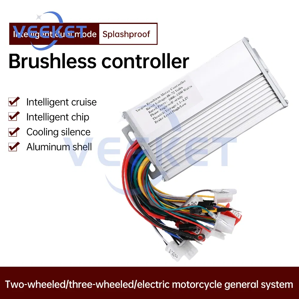 48V/72V 1000W~1500W Multifunction Electric Vehicle Controller Motor Speed Control Brushless Motor Governor with Protection