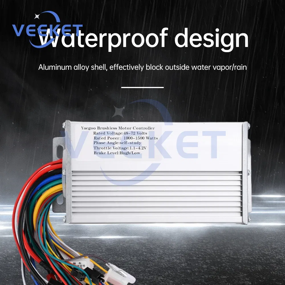 48V/72V 1000W~1500W Multifunction Electric Vehicle Controller Motor Speed Control Brushless Motor Governor with Protection