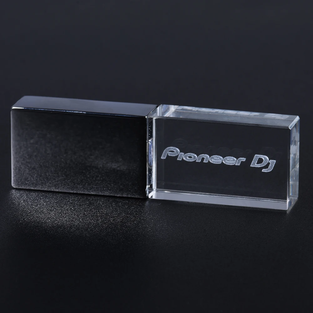 Color: WHITE, Capacity: 128 GB - JASTER Pioneer DJ Crystal USB Flash Drive 128GB High Speed Memory Stick 64GB Silver Lid Pendrive 32GB Real Capacity U Disk 16GB
