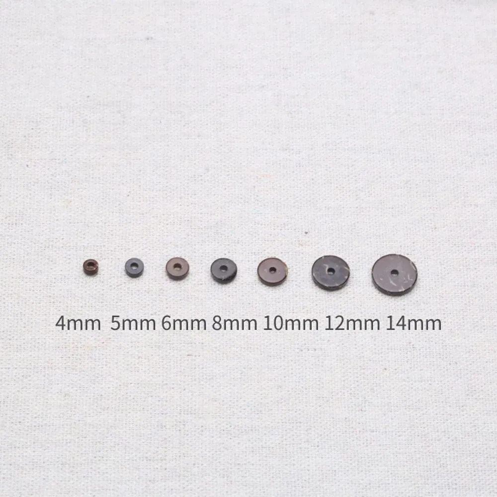 Size: 10mm - Polished coconut shell round brown coconut shell for DIY jewelry making bracelets 100 beads septa beads