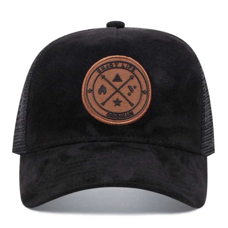 Color: green, Size: Adjustable - Hot Sale Unisex Cap ENJOY LIFE Letter Patch Baseball Caps Men Women Trucker Hat