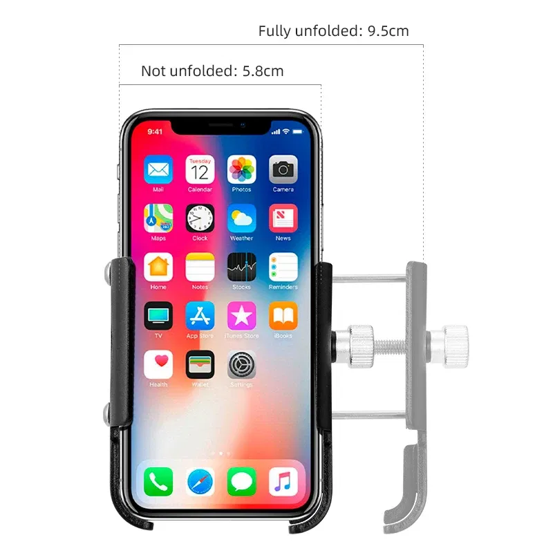 Color: green - Untoom Motorcycle Scooter Phone Mount Stand Bicycle Holder Aluminum Alloy Adjustable Bike Phone Bracket Cycling Accessories