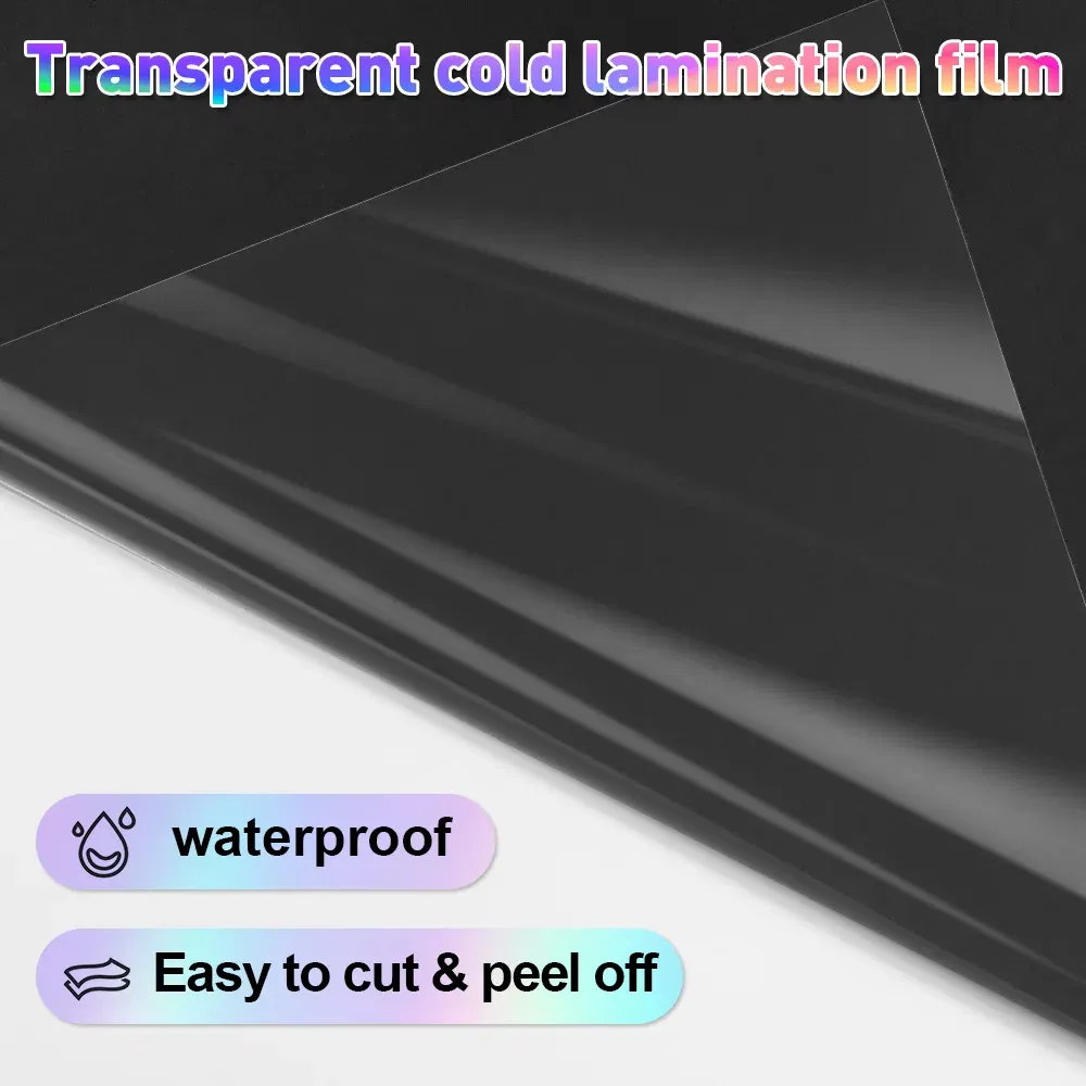 Color: Navy Blue - 10 Sheets Cold Laminating Film Paper A4 Sheet Self Adhesive Sticker Protect Photo Waterproof Transparent Star Lamination Film