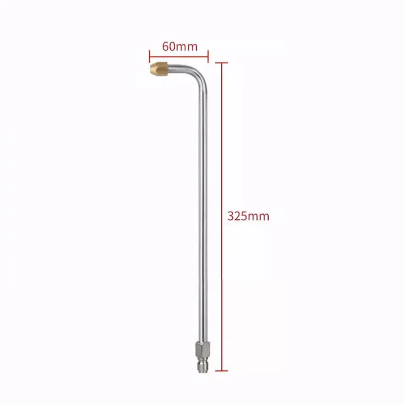 Color: Pink - 25?°/90?°/U High Pressure Washer Extension Wand With 1/4 Quick Connector Lance Spear With CurvedHead Rod Cleaning Tool for car