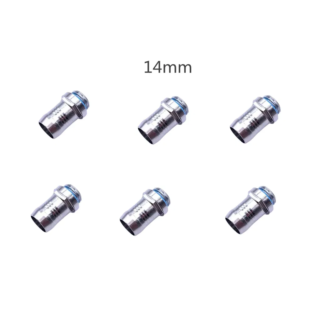 Color: grey - 6pcs PC Water Cooling Barb Fitting Two-Touch Fitting G1/4 Thread Barb Connector for Computer Cooling System 4/6/7.2/9/11/14mm