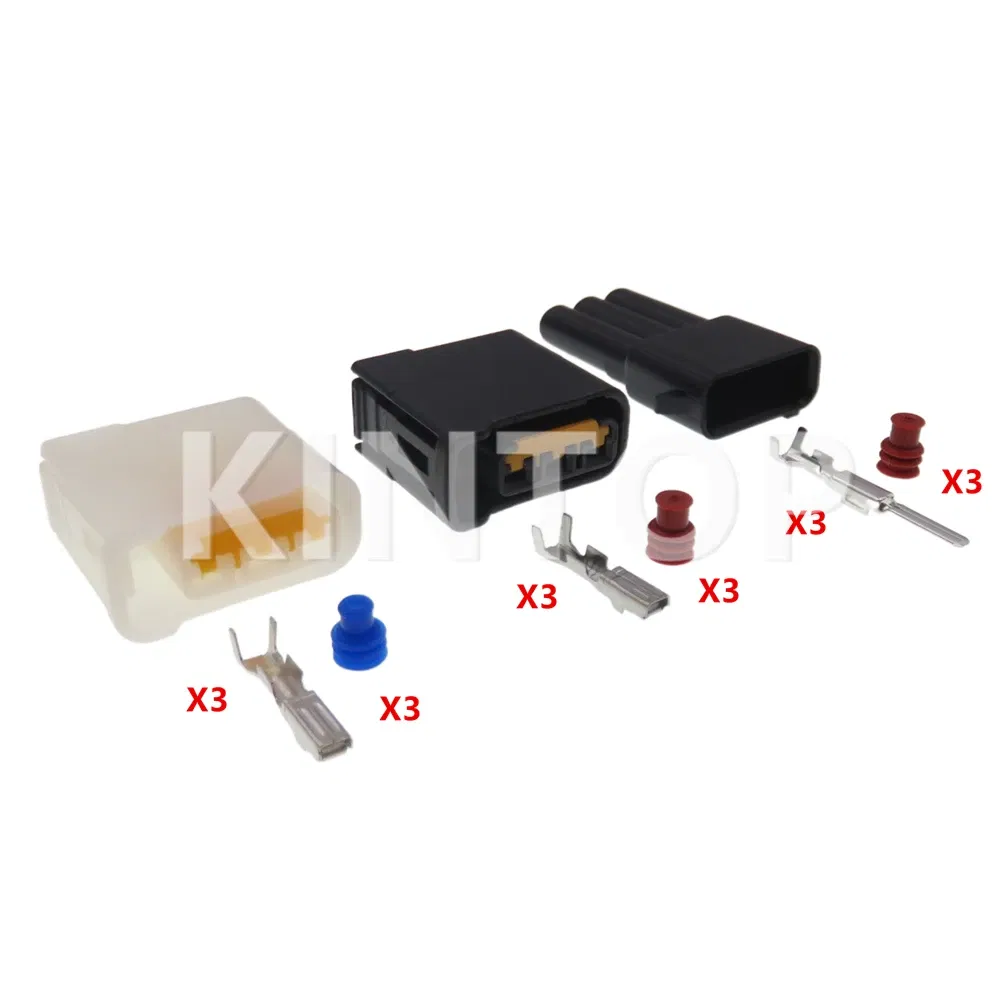 Color: Yellow - 1 Set 3 Pins AC Assembly Auto Plastic Housing Connector with Wire Automotive Ignition Coil Socket For Subaru FW-C-D3F FW-C-D3F-B