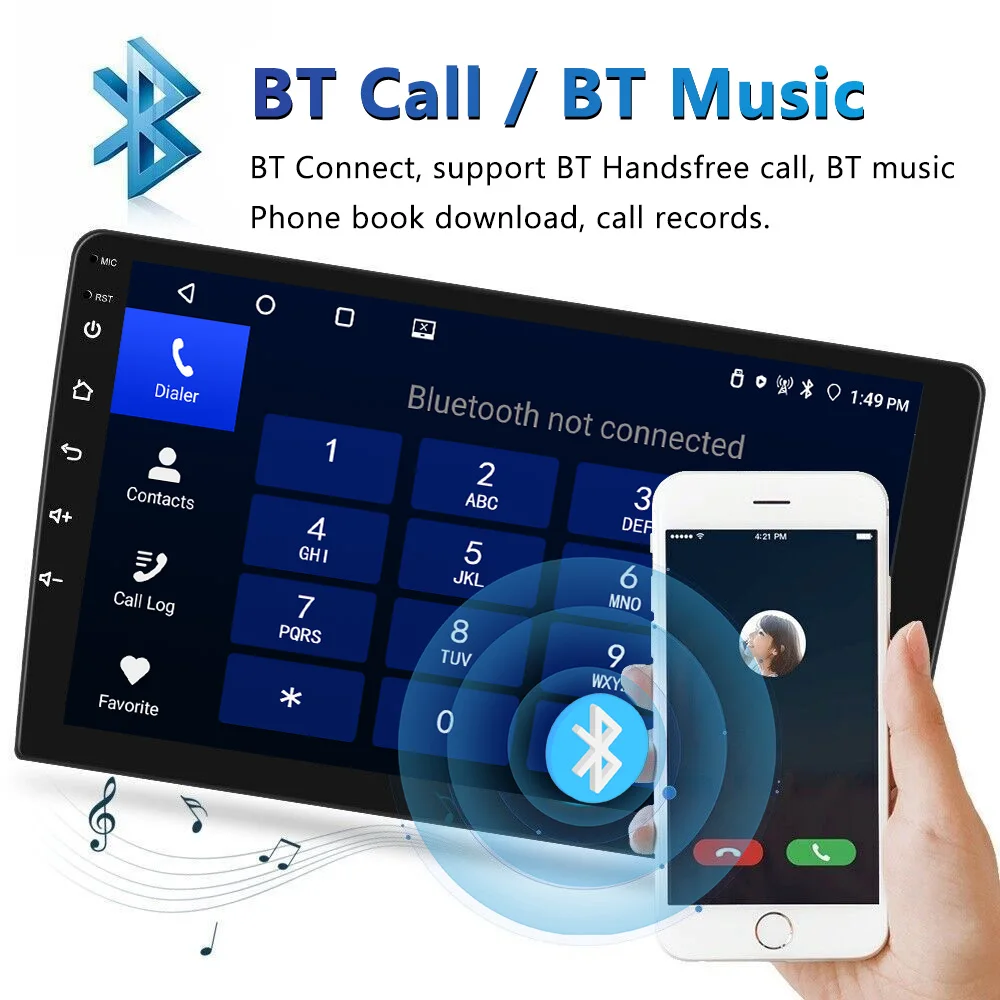 Color: Red - TOYOUSONIC 2 Din 9/10 Inch Android Car Radio 4G 64G Universal Multimedia Player Carplay Android Auto Autoradio Stereo Bluetooth