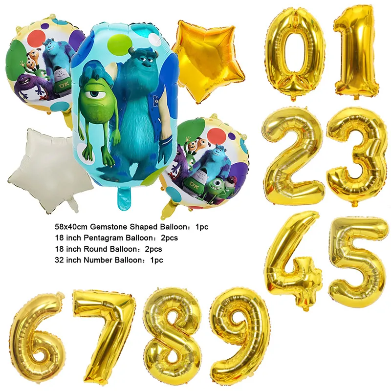 Color: Light Grey, Capacity: 450 ml - Monsters University Monsters, Inc. Theme Birthday Party Decoration Metallic Gem Shaped Balloon Crown Shaped Balloon Baby Shower
