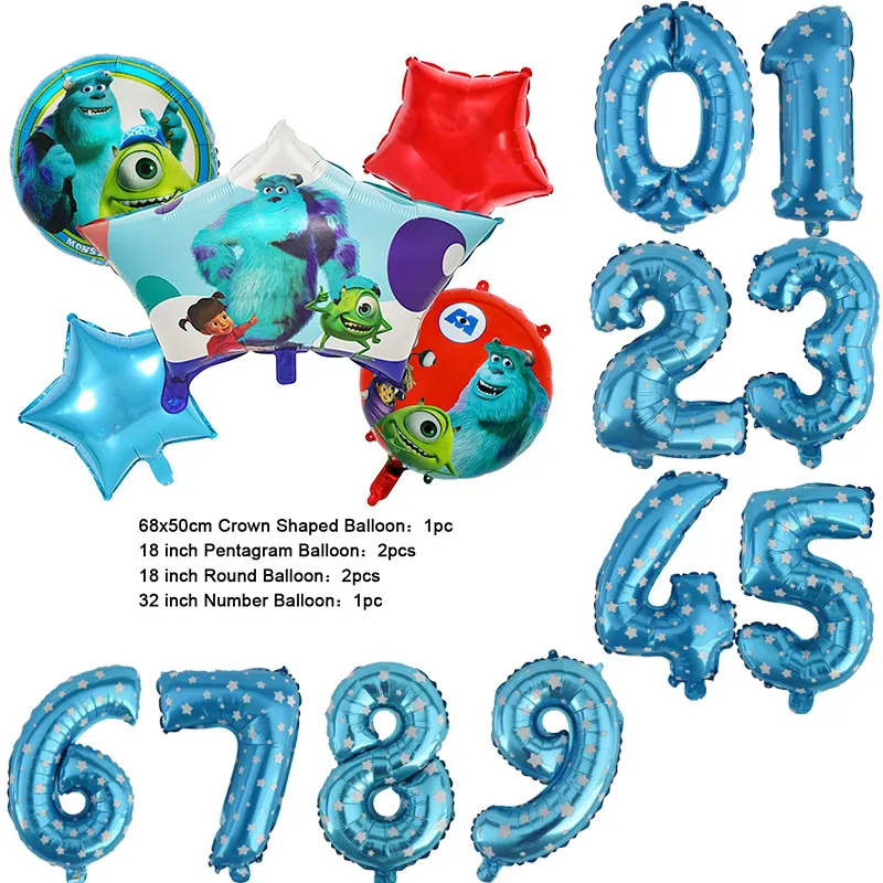 Color: Light Grey, Capacity: 450 ml - Monsters University Monsters, Inc. Theme Birthday Party Decoration Metallic Gem Shaped Balloon Crown Shaped Balloon Baby Shower
