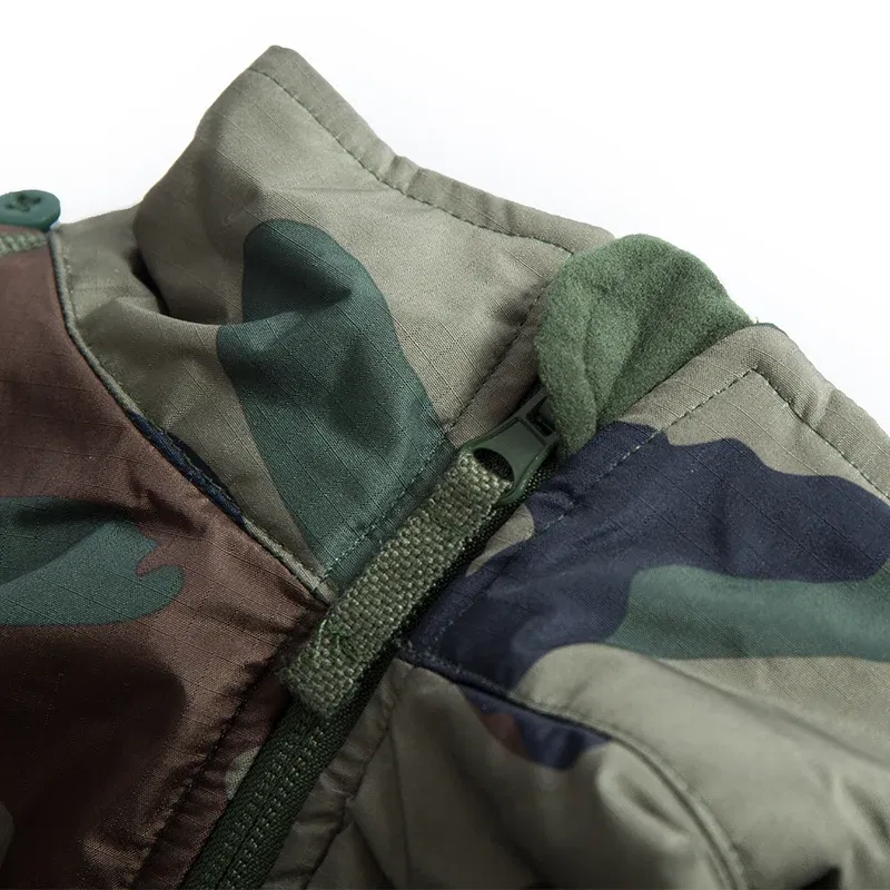 Color: Brown, Size: XXL - Mege Men's Tactical Jacket Coat Fleece Parka Outdoor Outwear Lightweight Gear