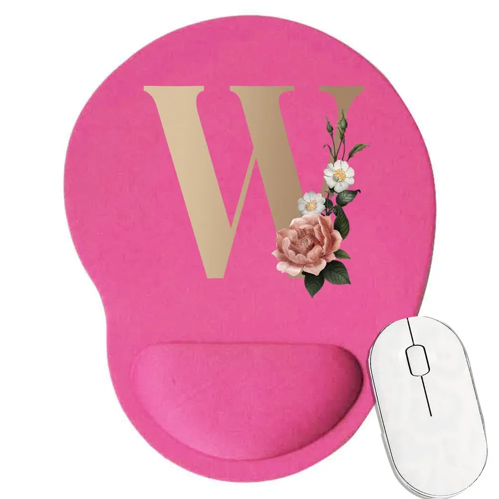Color: GRAY - Mouse Pad Gaming MousePad Premium Mousepad Speed and Control Desk Pad Pink Mouse Mat High-Grade Desk Mat Gold Letter Series