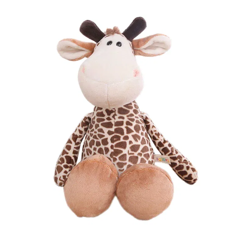 Color: black, Height: 11cm-30cm - Stuffed Plush Animals Toys Soft Dolls Jungle Lion Elephant Tiger Dog Fox Monkey Deer Children Gift Kawaii Baby Kids Hobbie Toys