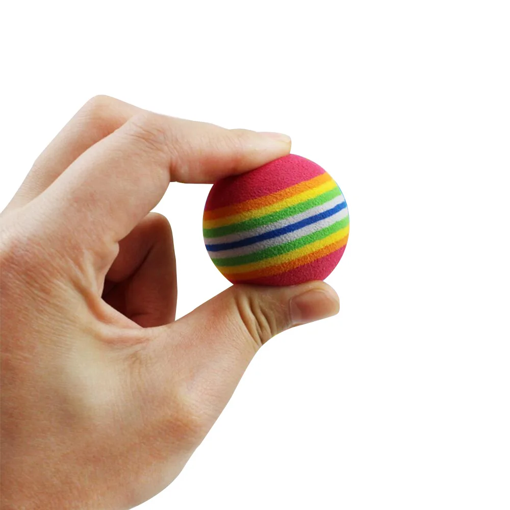 Color: Blue - 10 Pcs Rainbow Color EVA Foam Practice Sponge Golf Balls Bulk