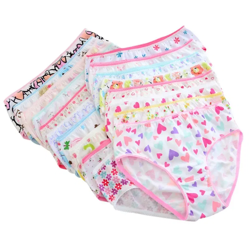 Color: multi, Kid Size: 5 - 6 Pcs/Lot Kids Underwear For Girls Cotton Cartoon Triangle Panties Princess Kids Girls Briefs Panties 0-12Y