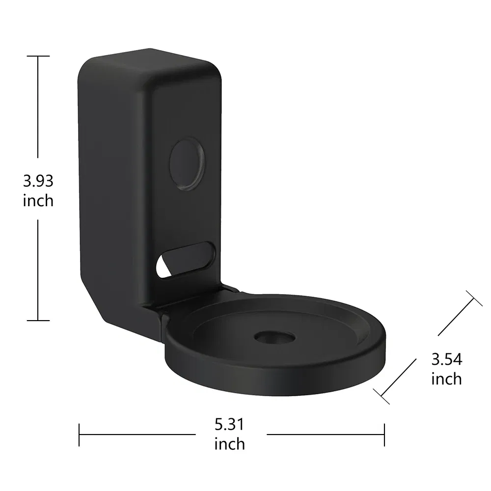 Color: black - Wall Mount Bracket for Echo Dot 4th Gen / Echo Dot 5th Generation with Cable Storage, PC Material Hard Case Matte Speaker Stand