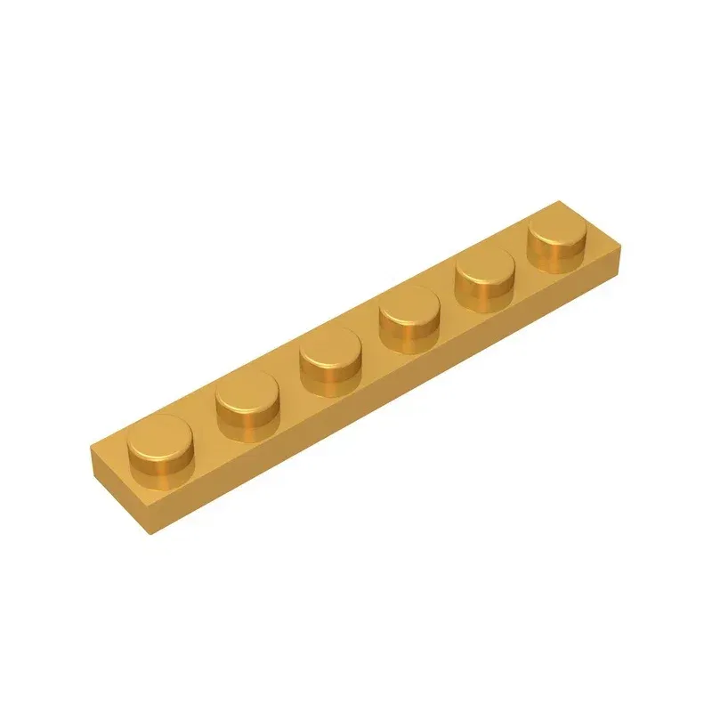 Color: green - Gobricks GDS-505 Plate 1 x 6 compatible with lego 3666 pieces of children's DIY building block Particles Plate DIY