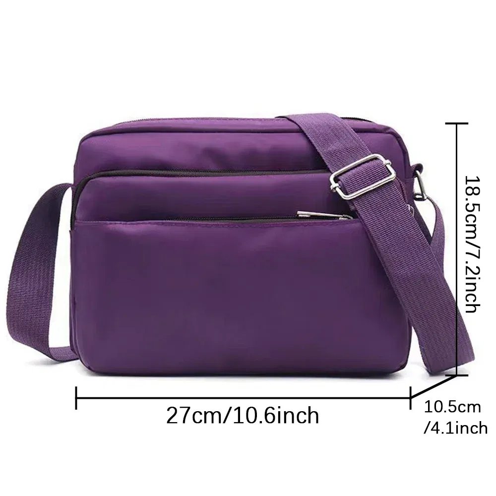 Color: black - Purple One Shoulder Crossbody Bag Portable Commuting Large Capacity Simplicity Storage Bag Garland Letter Series Print Pattern
