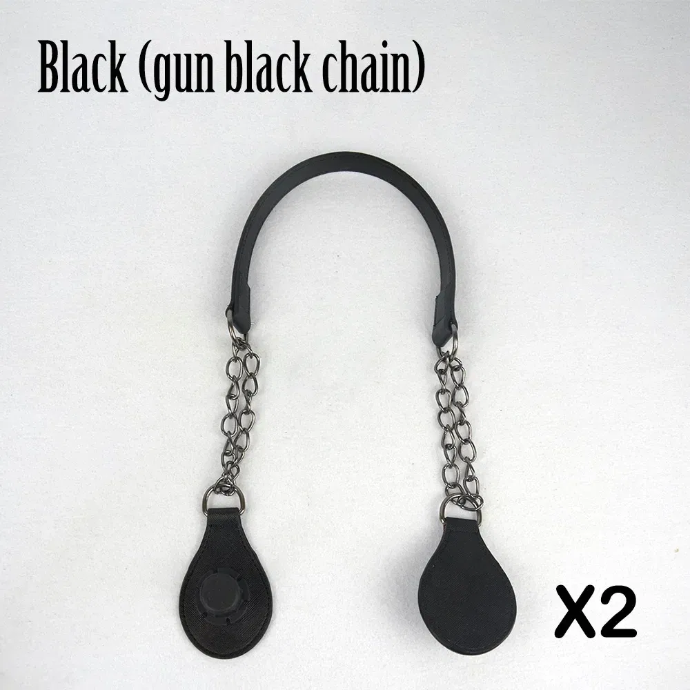 Color: Navy Blue, Ships From: CHINA - TANQU 1 Pair Long leather PU chain Handle with Tear Drop End Double Metal Chain for O Bag for EVA Obag Women Bag