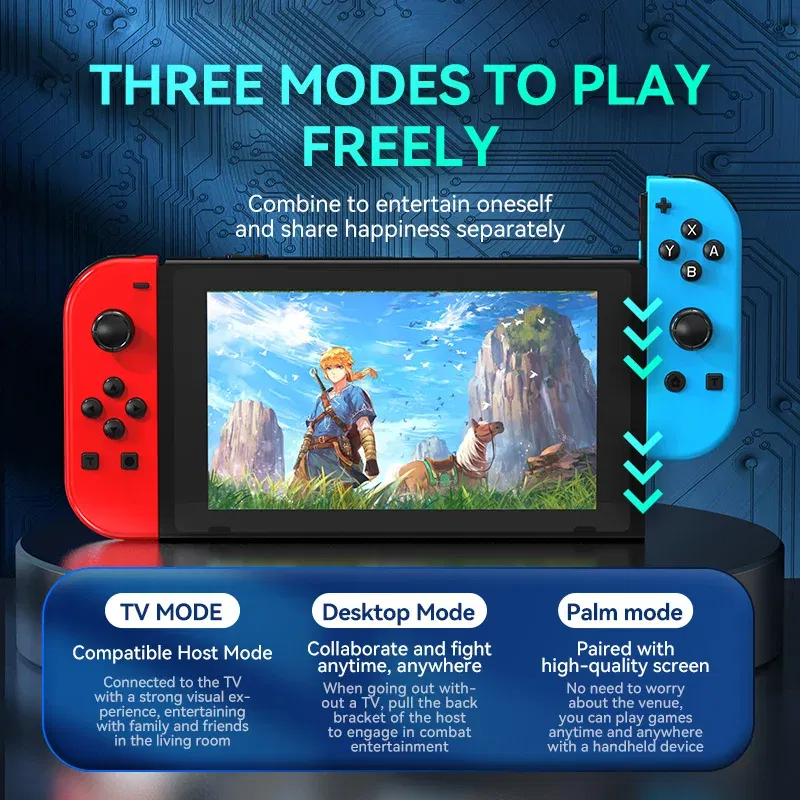 Color: grey - STORM WYRM Bluetooth Joystick for Switch NS Game Left and Right Wireless RGB With Light Small Handle JOY-02