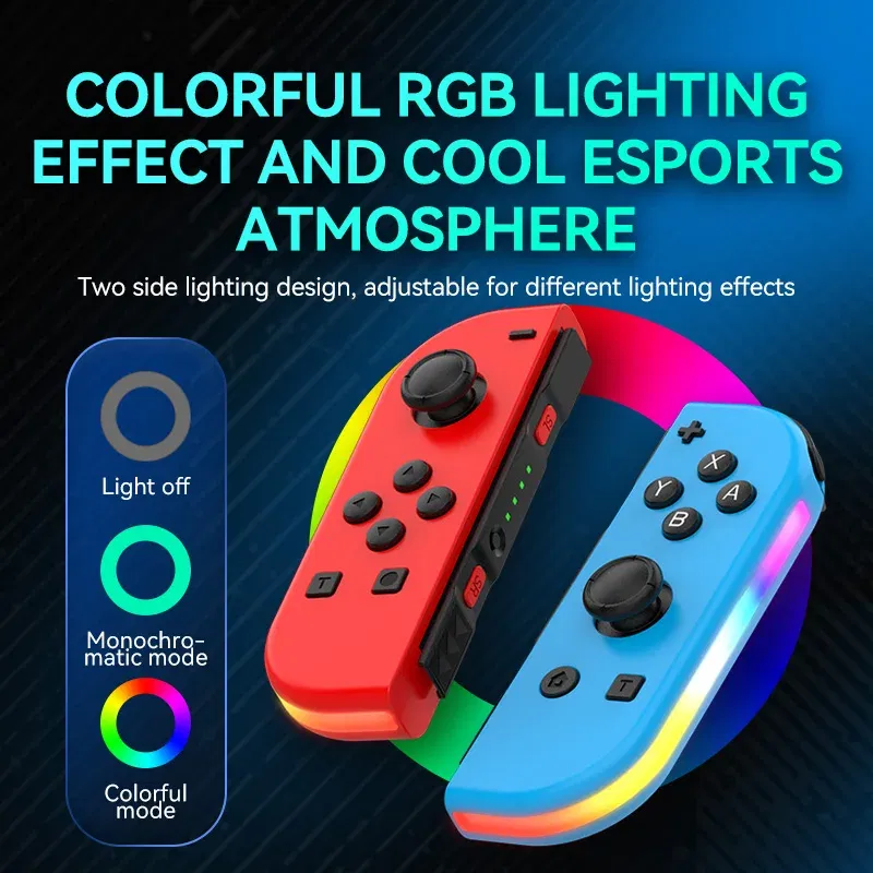 Color: green - STORM WYRM Bluetooth Joystick for Switch NS Game Left and Right Wireless RGB With Light Small Handle JOY-02