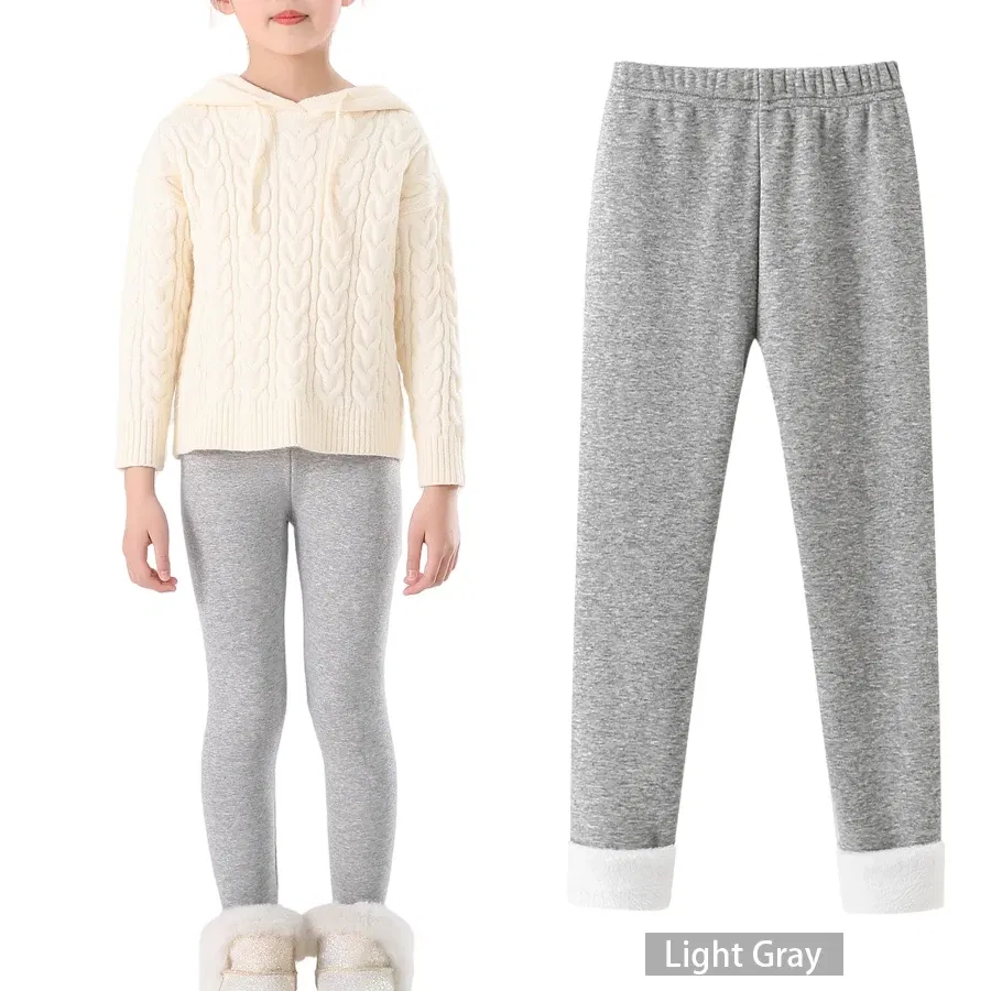 Color: GRAY, Size: 62, Ships From: CHINA - SheeCute Girls Winter Warm Pants Kids Fleece Lined Leggings for 3-11 Years SCW7101