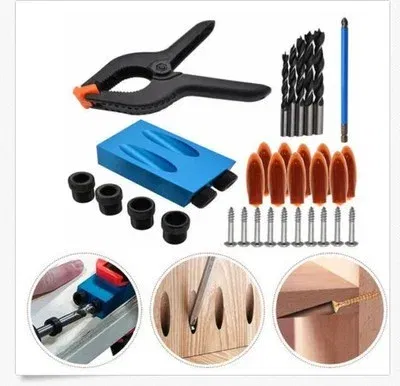 Color: Other, Ships From: CHINA - ZK30 15 Degree Oblique Hole Locator Angle Drilling Locator Aluminium Woodworking Drill Bits Jig Clamp Kit Guide Wood Hand Tools