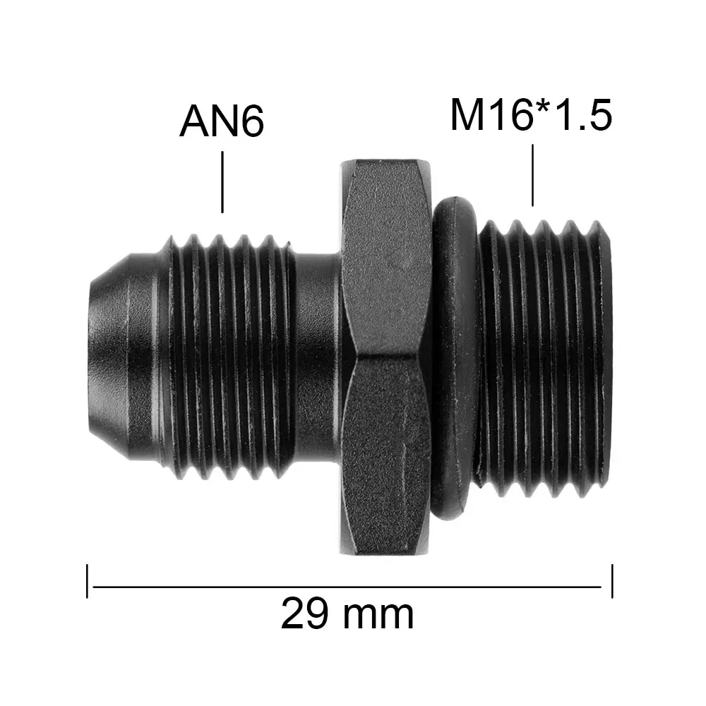 Color: green - Aluminum Alloy Universal AN6 8 10 12 to AN to M16x1.5 M18x1.5 Metric Fuel Hose Adapter Pipe Thread Fitting CAR OIL COOLER SYSTEM