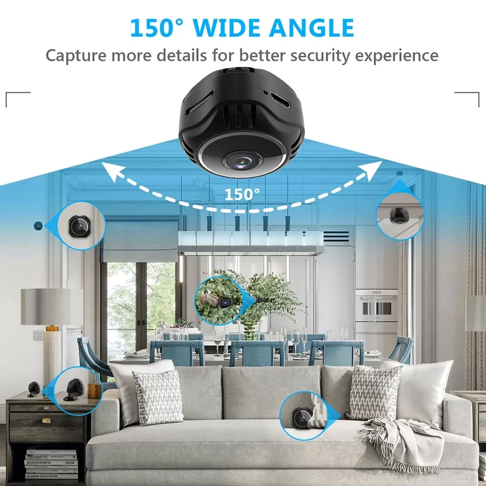 Sensor Size: 1/3" - X5S 1080P IP Camera Voice Recorder Remote Control Wireless Security Video Camcorders Night Vision Mini Security Wifi Camera