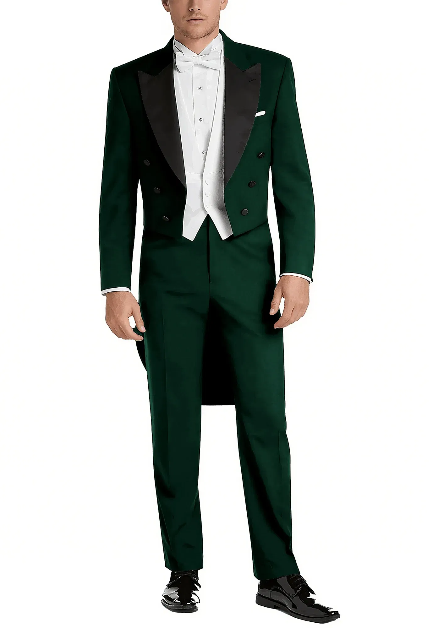 Color: WHITE, Size: XL - Italy Style Aristocratic Men Suit Three Pieces(Jacket+Pants+Vest) Hot-selling High-quality Double Breasted Male Clothing