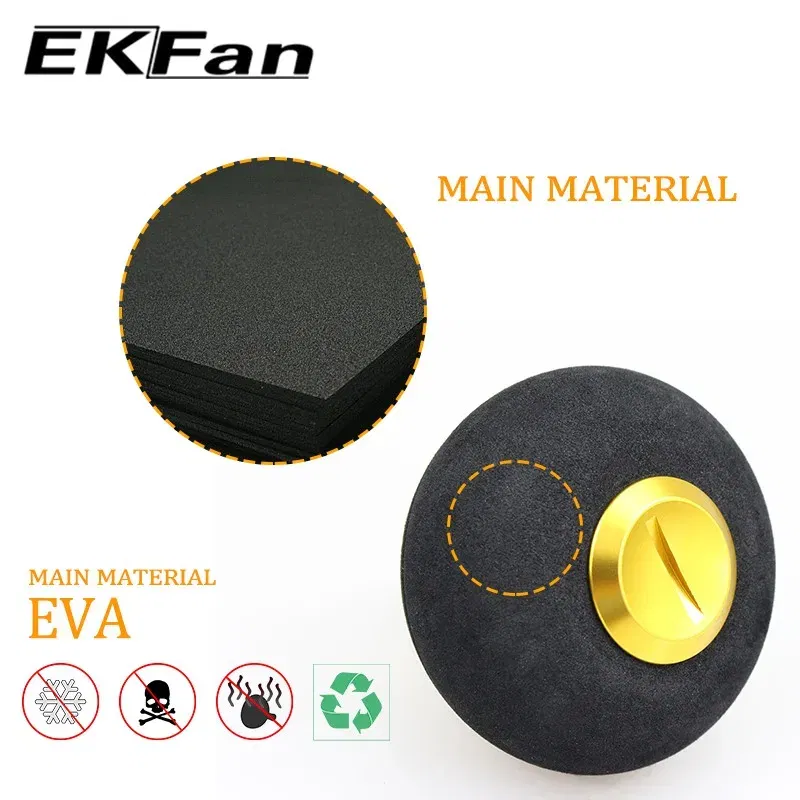Color: WHITE - EKfan 40/50MM EVA Knobs Fishing Reel Handle For SHI&DAI Spining Baitcast 1000-5000