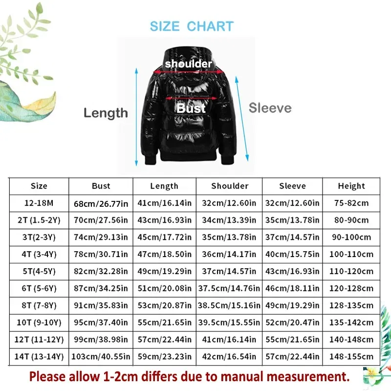 Color: black, Kid Size: 16t - Fashion joining design winter coats filling white duck down warm jackets soft fur fabric and glossy black waterproof coats