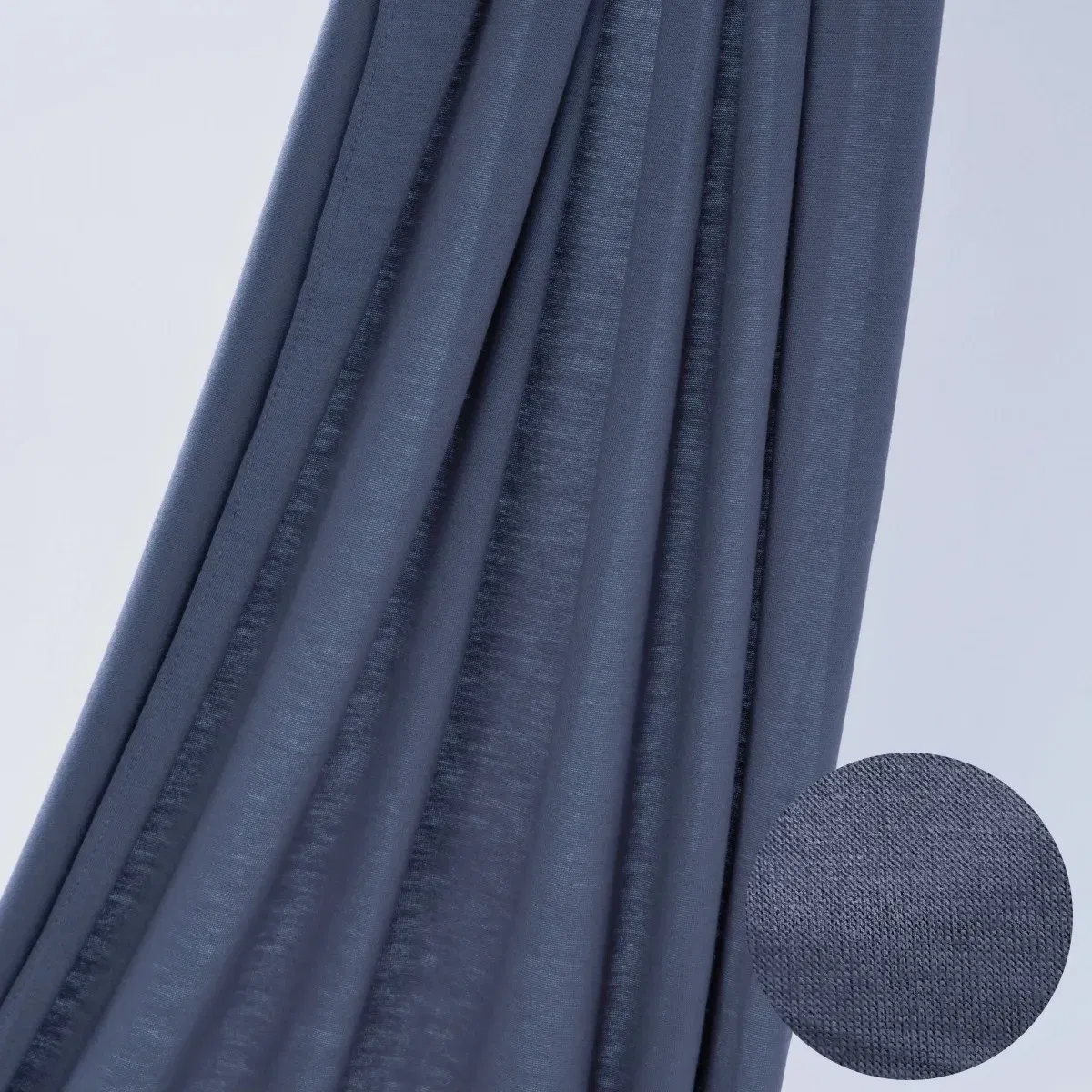 Color: Lake Blue - 29Colors Cheap Jersey Hijab Scarf Solid Muslim Long Scarves Turban Shawl Elastic Cotton Arab Headscarf Head Wraps Saudi Hijabs