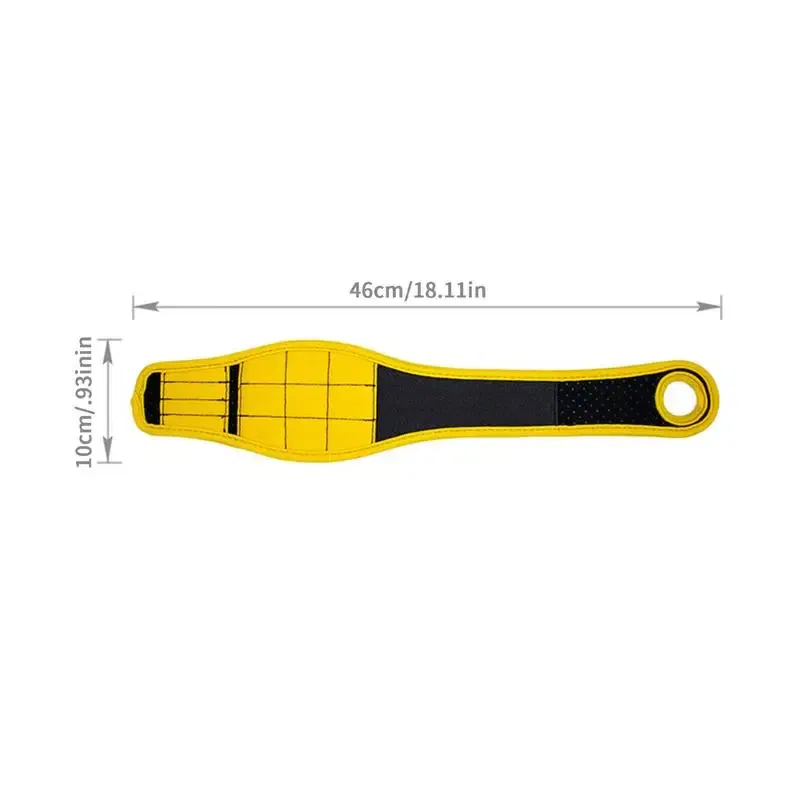 Ships From: CHINA, Color: Yellow - Woodworking Magnetic Wristband Portable Tool Wristband Magnetic Tool Holder Bag Electrician Wrist Tool Belt Screws Nails Drill