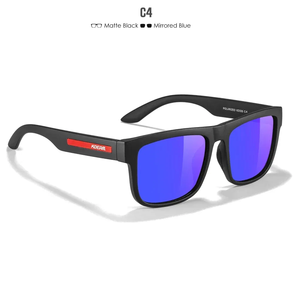 Lenses Color: Yellow, Frame Color: WHITE - 2024 KDEAM New Polarized Sunglasses For Men White Frame UV400 Protection Lens Black Driving Sun Glasses Fishing Eyewear