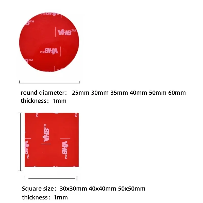 Color: Champagne - Super Strong VHB Double Sided Tape New Waterproof No Trace Self Adhesive Acrylic Patch Sticky For Home Car Office School