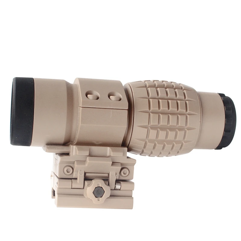 Sight 3X Magnifier Scope Compact Sights With Flip Up Cover Fit For 20Mm Rail Mount Toys Telescope