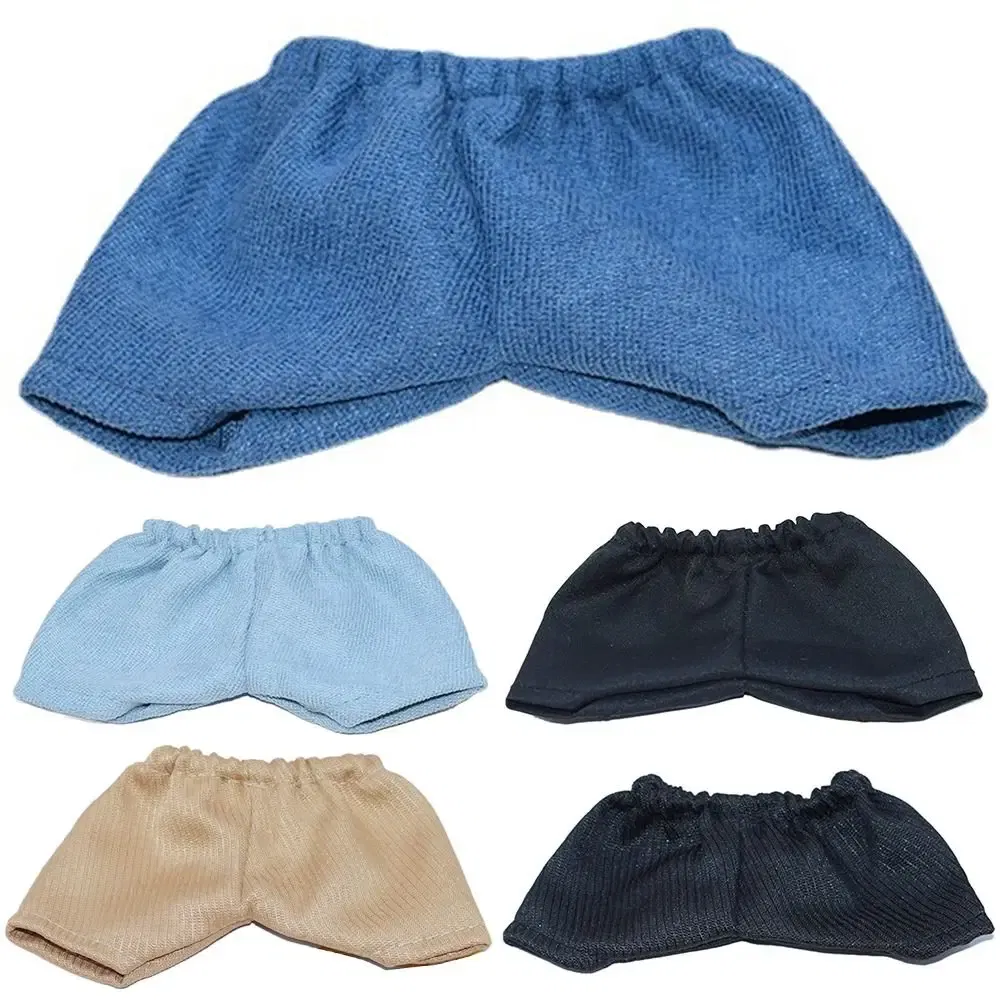 Color: Red Wine - 15CM Doll Clothes Pants Fashion Tops Striped T-shirt Casual Wears Jeans Shorts For 1/12 Dolls Accessories Plush Animal Kids Toys