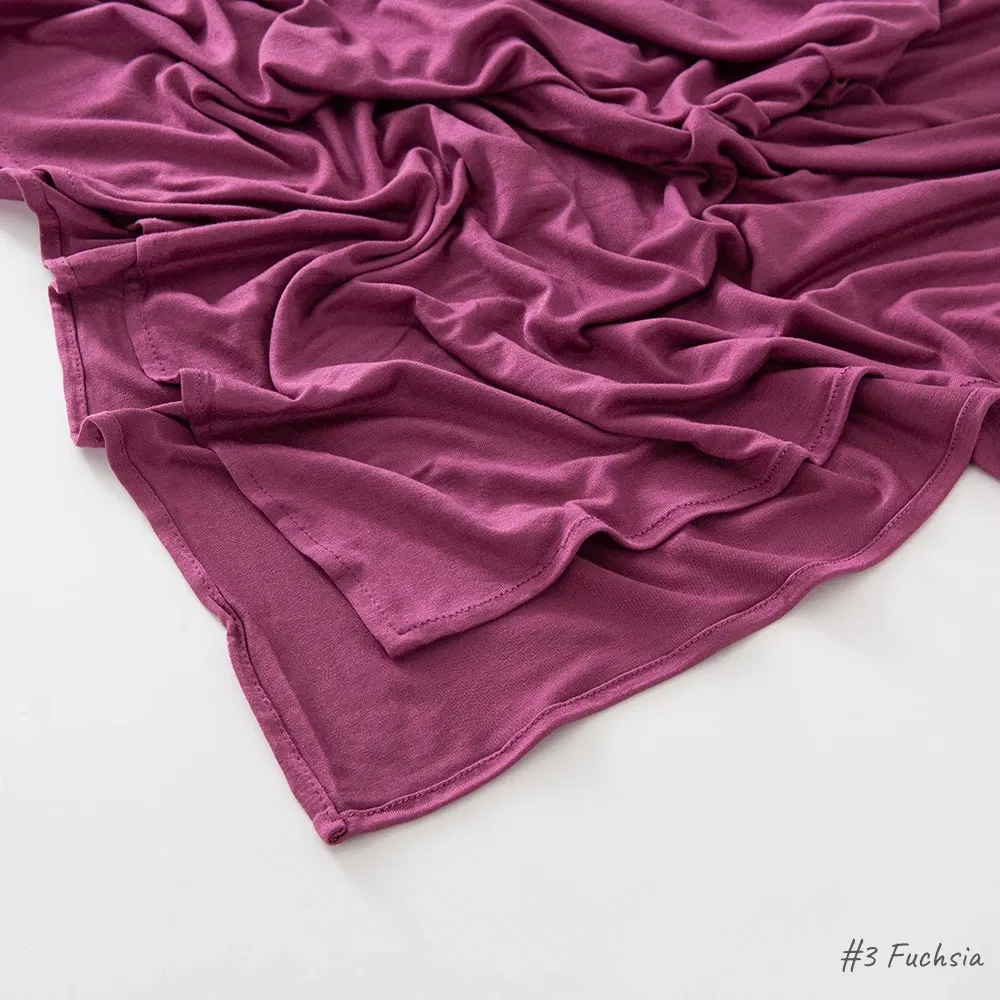 Color: Brown - 29Colors Premium Jersey Hijab Scarf Solid Muslim Long Scarves Turban Shawl Elastic Cotton Arab Headscarf Head Wraps Saudi Hijabs