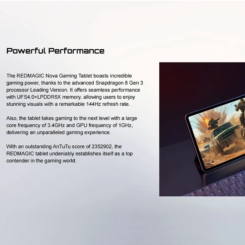 Memory Size: 1GB, Color: WHITE, Ships From: CHINA - Top Version Redmagic Nova Gaming Tablet 10.9" Snapdragon 8 Gen 3 Leading Version 10100mAh 50MP Don't include the Charger