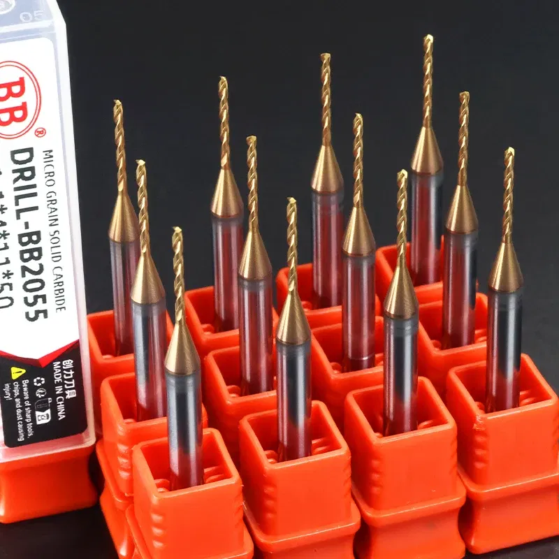 Hole Diameter: LENGTH - BB 0.3~2.02mm Micro Drill Solid Carbide Bit Mini CNC Hole Making 3D Shank Diameter 4mm D4 Metal Steel Plastic 1PCS