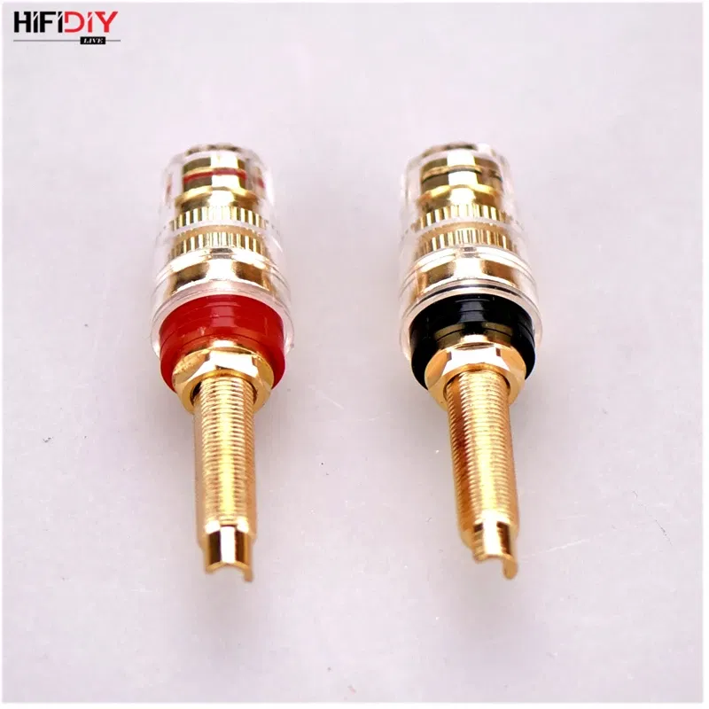 Color: WHITE, Bundle: Bundle 3 - HIFIDIY LIVE 2pcs speaker DIY terminal connector binding post HIFI amplifier Pure cupper Gold-plated Banana socket junction Box