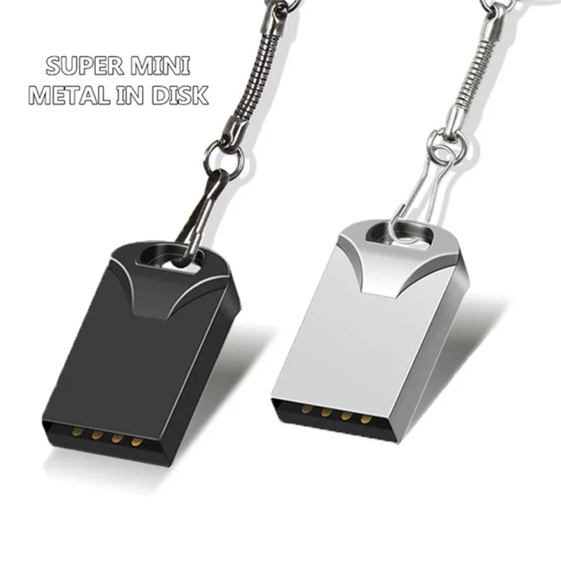 Color: black, Capacity: 64GB - Mini Metal Usb Flash Drive USB 2.0 Pen Drive 64gb 128gb 256gb Flash memory card USB Stick Pendrive 8gb 16gb 32gb memory Stick