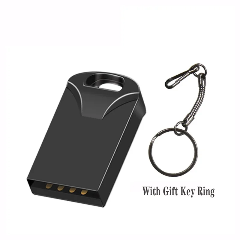 Color: black, Capacity: 64GB - Mini Metal Usb Flash Drive USB 2.0 Pen Drive 64gb 128gb 256gb Flash memory card USB Stick Pendrive 8gb 16gb 32gb memory Stick