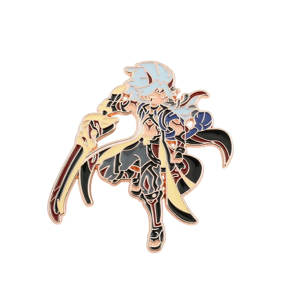 Metal color: Black Zinc Plated, Ships From: CHINA - Game Genshin Impact Enamel Brooch Cosplay Figure Kaeya Alberich Jewelry Badge Props Lapel Pins for Jacket Pins Jewelry