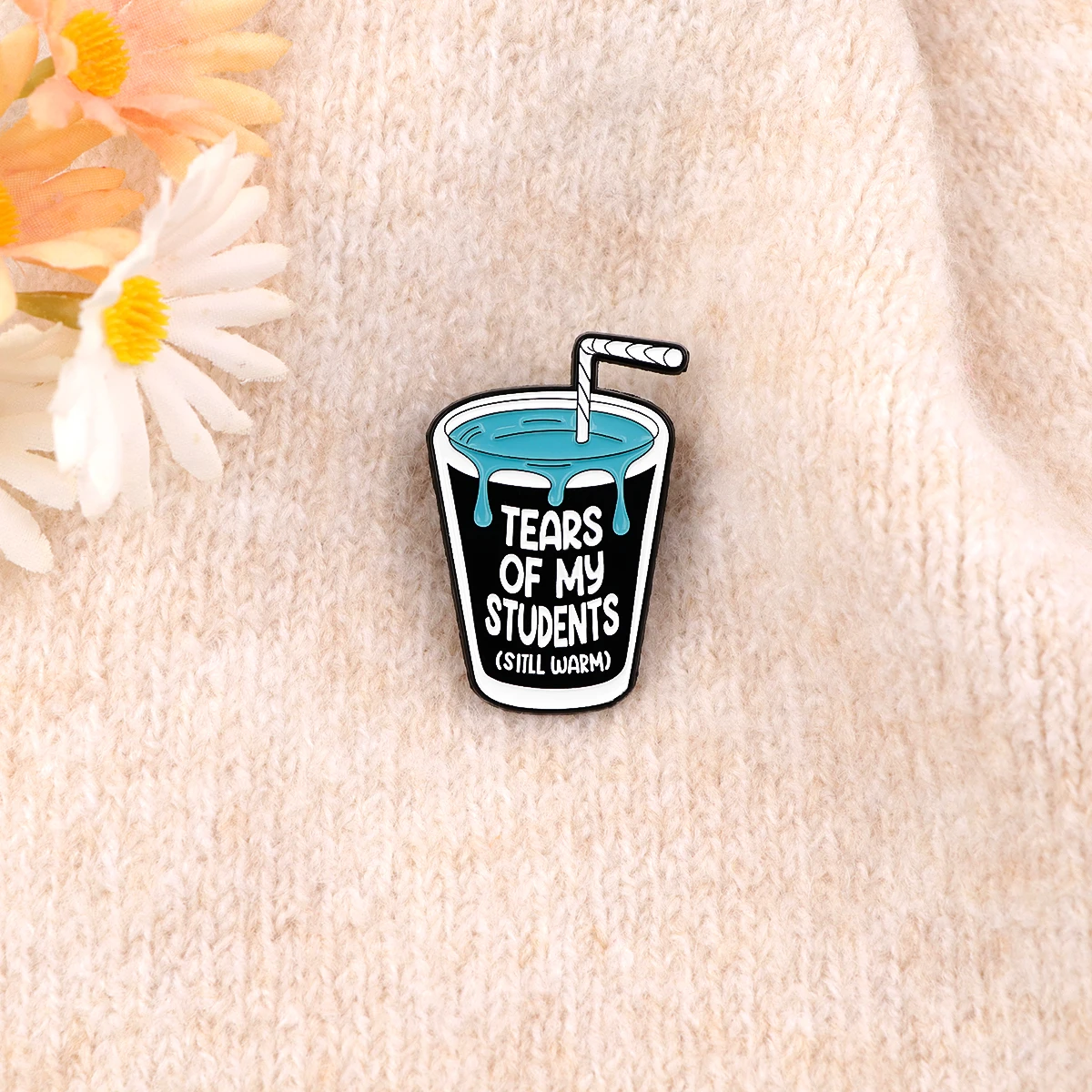 Students Tears Enamel Pin Brooch Pines Lapel Pins Badge on Backpack Clothing Accessories Funny Jewelry Teacher Student Gifts