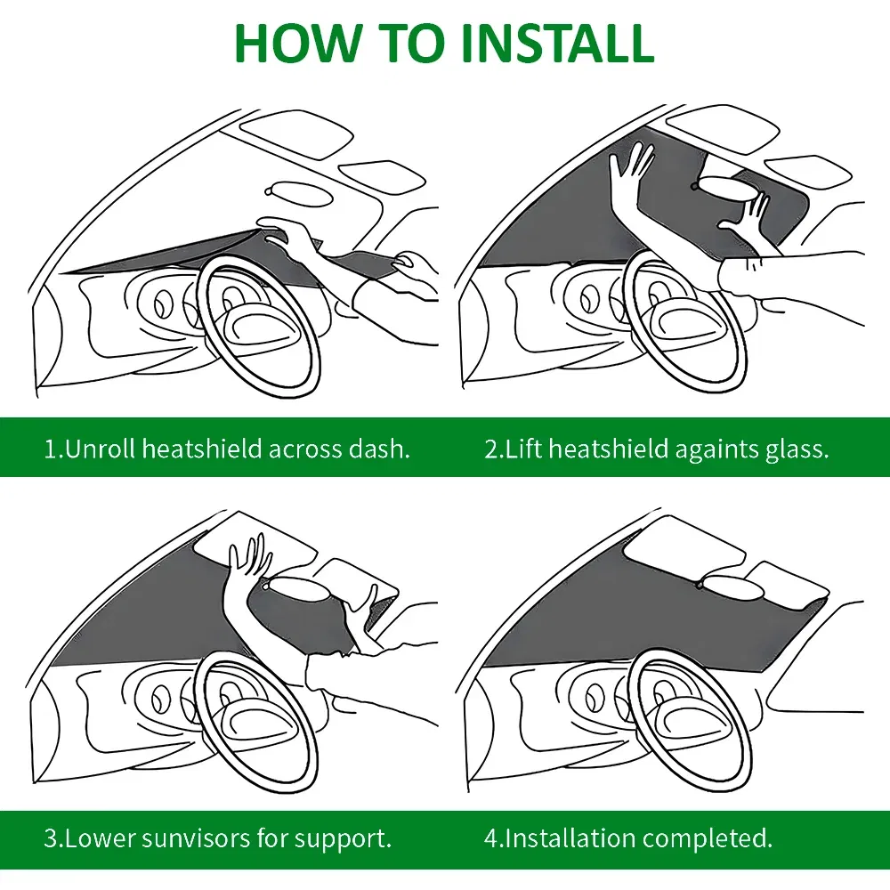 Color: Brown - Cartoon Eyes Cute Car SunShade Windshield Foldable Three-layer Insulation Sunshade By Suction Cup Blocks UV Rays Sun